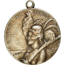 France, Medal, L'Appel aux Armées, WAR, Devambez, AU(55-58), Silvered bronze