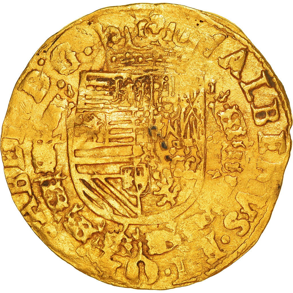 Coin, Spanish Netherlands, 2 Albertin, 4/3 Ducat, 1609, Antwerp, EF(40-45), Gold