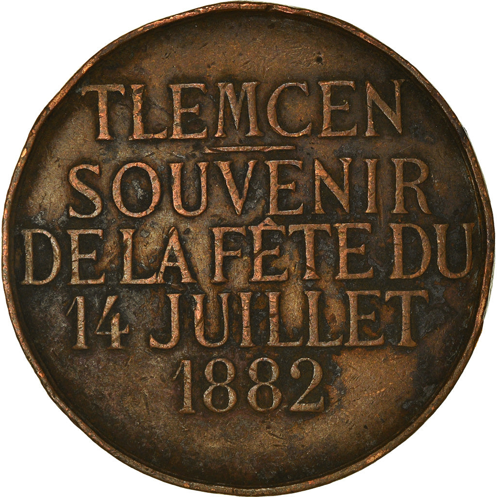 Frankrijk, Token, Souvenir de la Fête Nationale du 14 Juillet, 1882, FR+, Koper