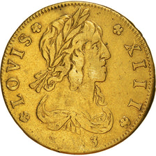 France, Token, Louis XIII et Louis XIV, History, 1644, VF(30-35), Brass