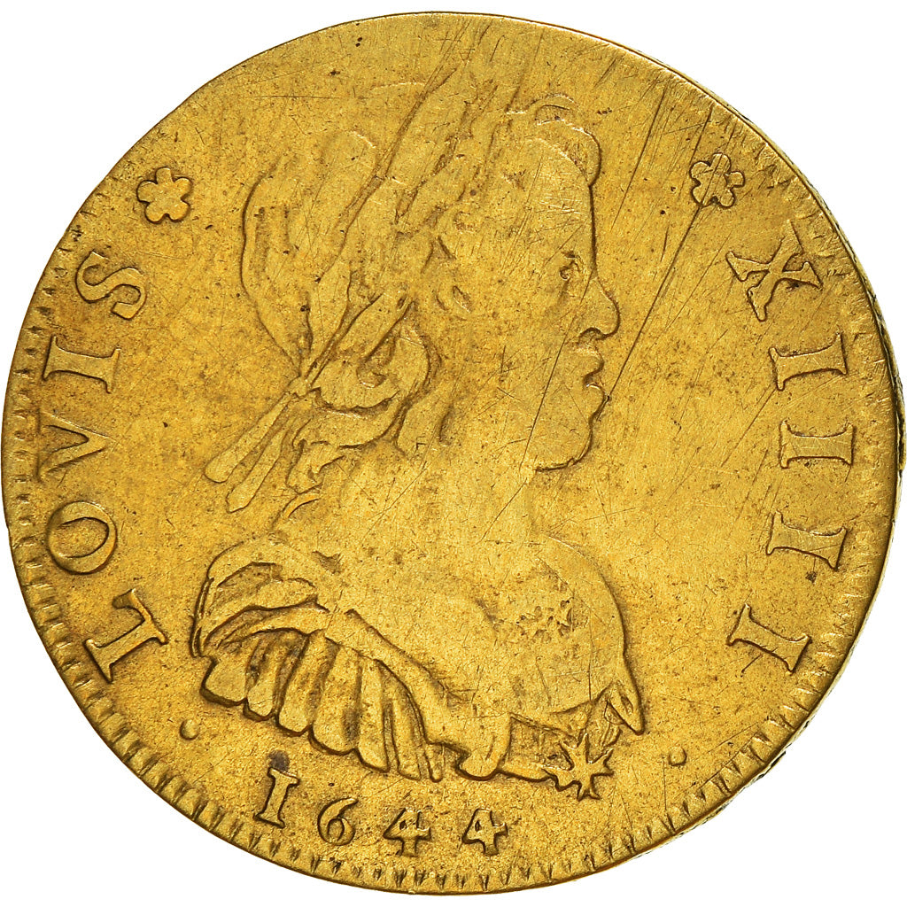 France, Token, Louis XIII et Louis XIV, History, 1644, VF(30-35), Brass