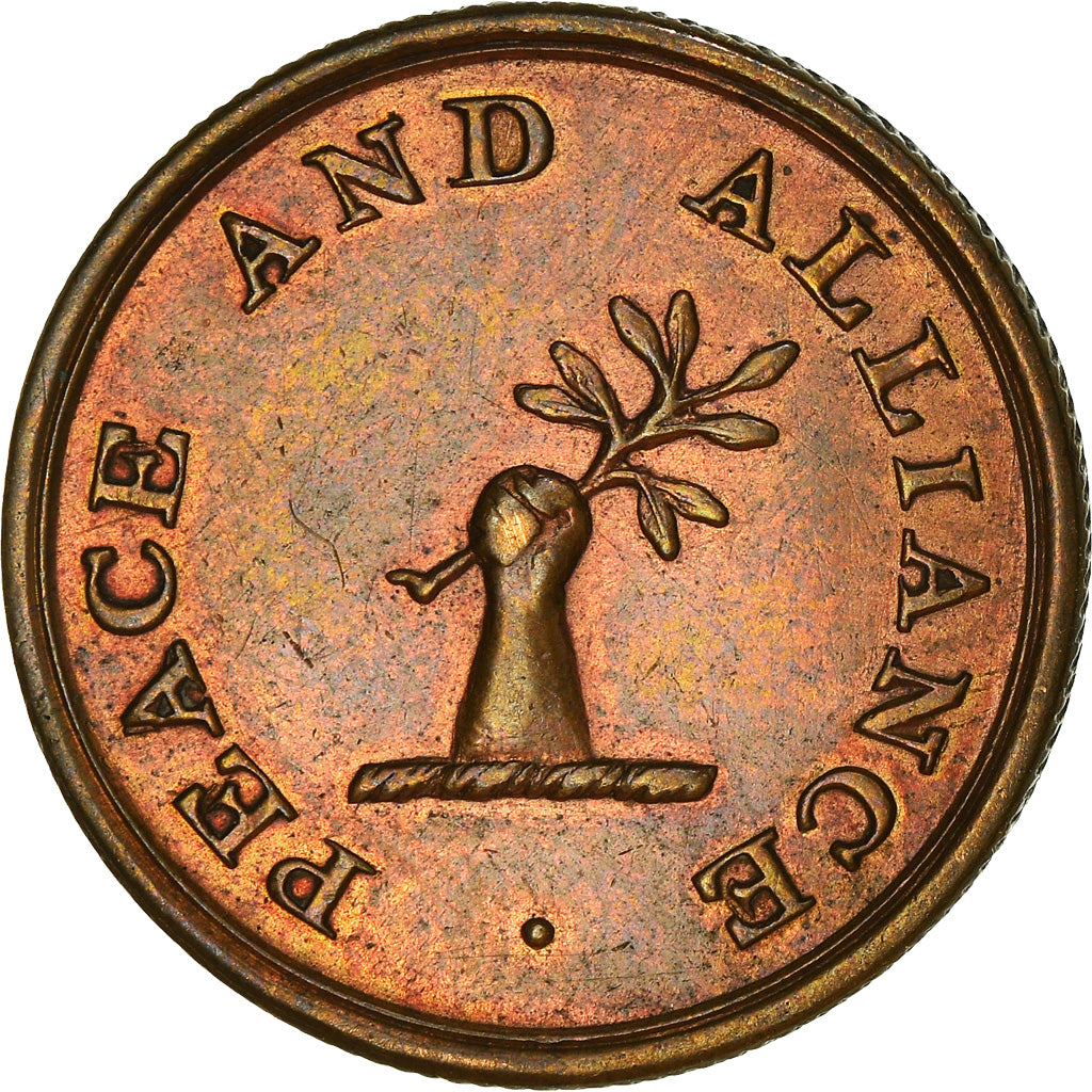 United Kingdom, Token, Royal, York Farthing, Peace and Alliance, History, 1814