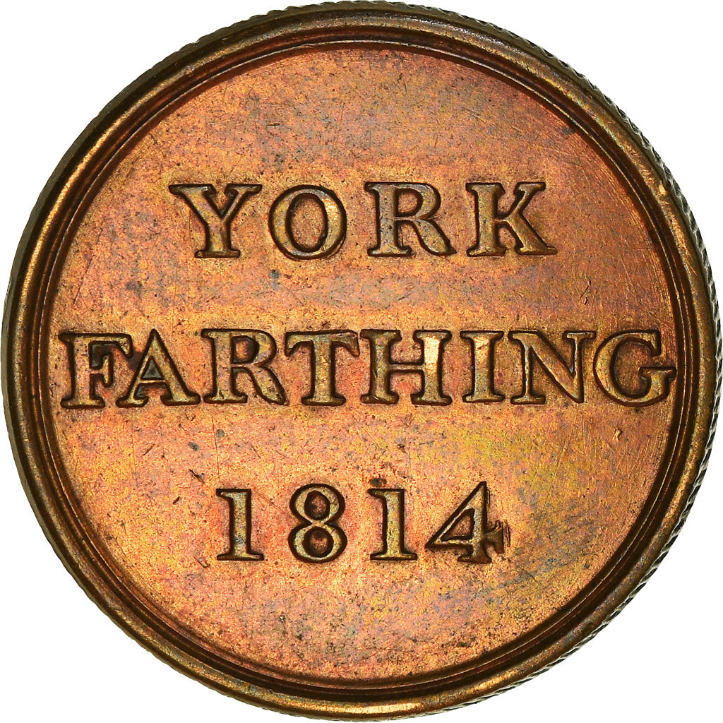 United Kingdom, Token, Royal, York Farthing, Peace and Alliance, History, 1814
