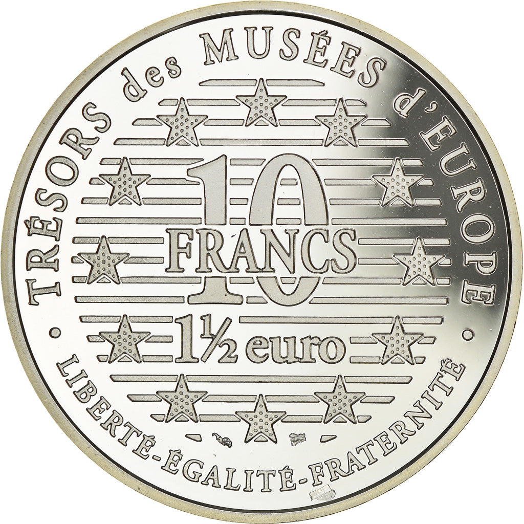 Monnaie, France, David by Michelangelo, 10 Francs-1.5 Euro, 1996, Proof, FDC