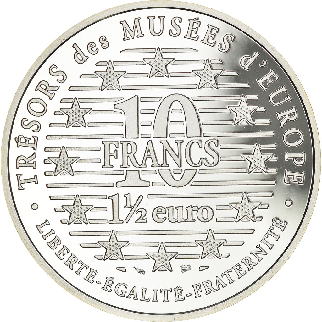 Münze, Frankreich, La Maja vestida, 10 Francs-1.5 Euro, 1996, STGL, Silber