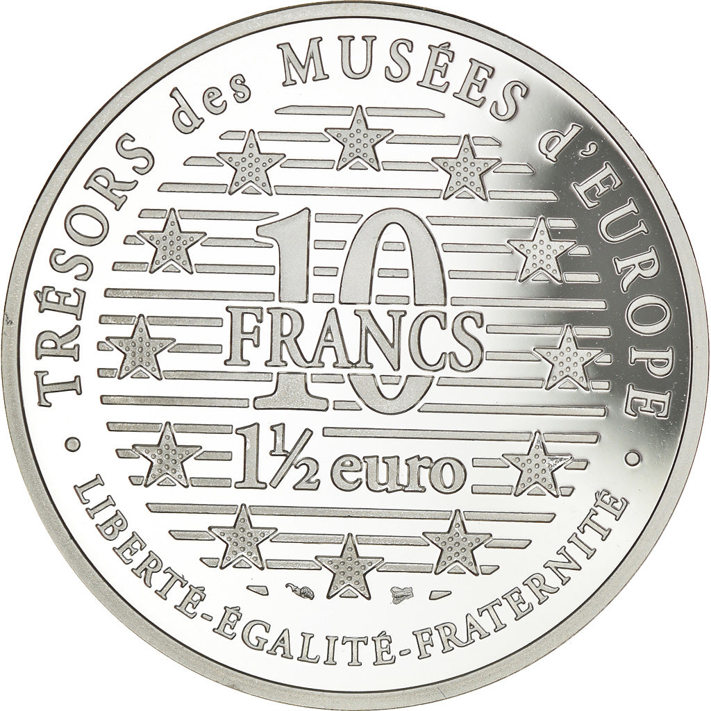 Coin, France, La petite Danseuse, 10 Francs-1.5 Euro, 1997, MS(65-70), Silver