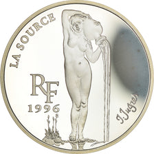 Coin, France, Ingres - La Source, 10 Francs-1.5 Euro, 1996, MS(65-70), Silver