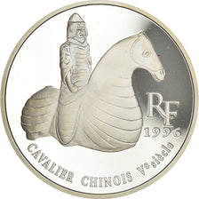 Monnaie, France, Cavalier chinois, 10 Francs-1.5 Euro, 1996, FDC, Argent