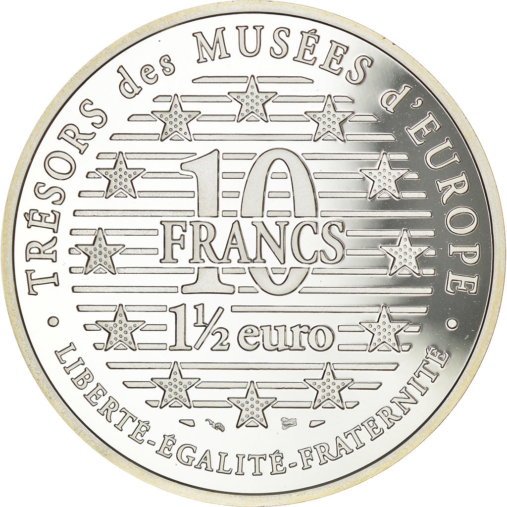 Monnaie, France, Cavalier chinois, 10 Francs-1.5 Euro, 1996, FDC, Argent