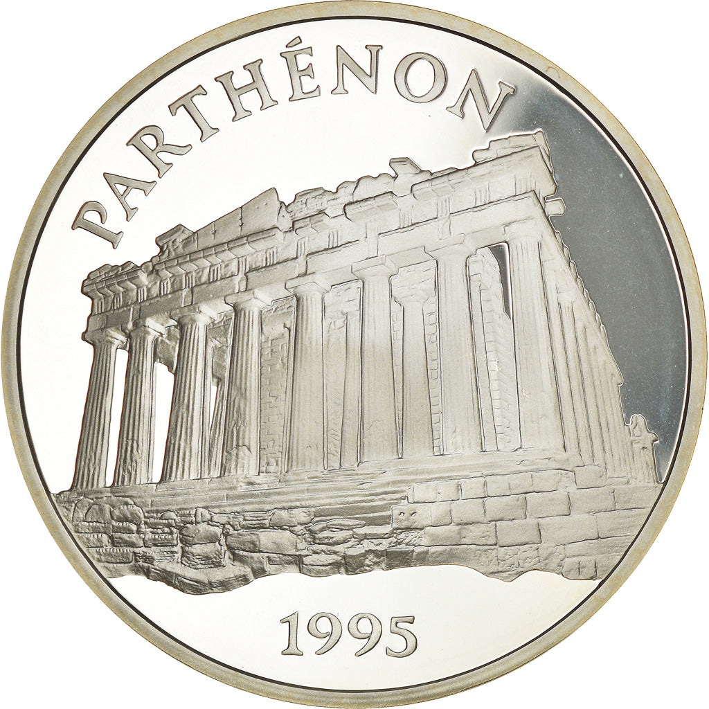 Coin, France, Parthénon, 100 Francs-15 Ecus, 1995, Proof, MS(65-70), Silver