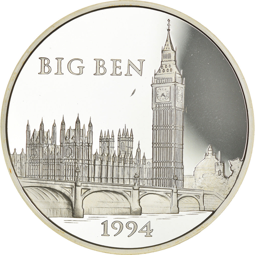 Coin, France, Big Ben, 100 Francs-15 Ecus, 1994, Proof, MS(65-70), Silver