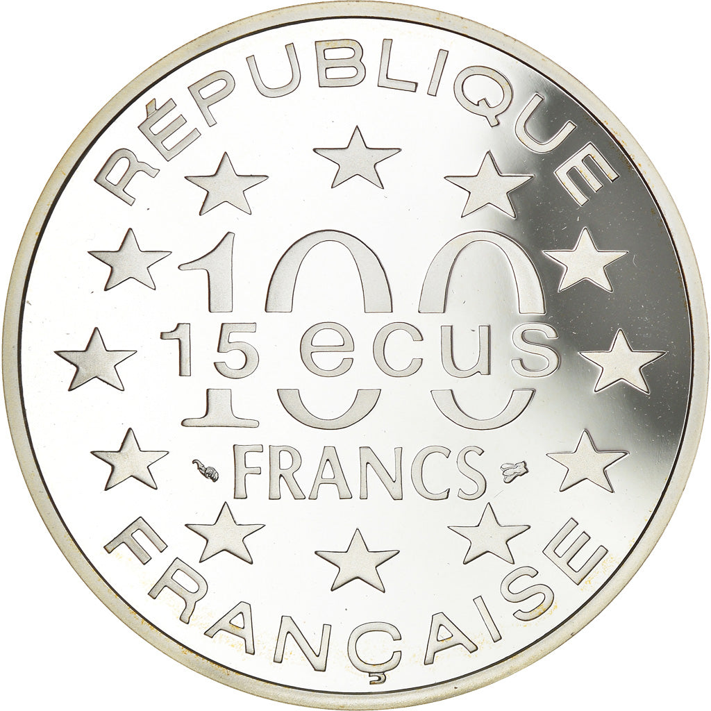 Coin, France, Big Ben, 100 Francs-15 Ecus, 1994, Proof, MS(65-70), Silver