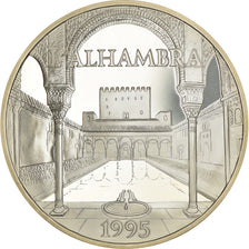 Moneda, Francia, L'Alhambra, 100 Francs-15 Ecus, 1995, BE, FDC, Plata, KM:1112