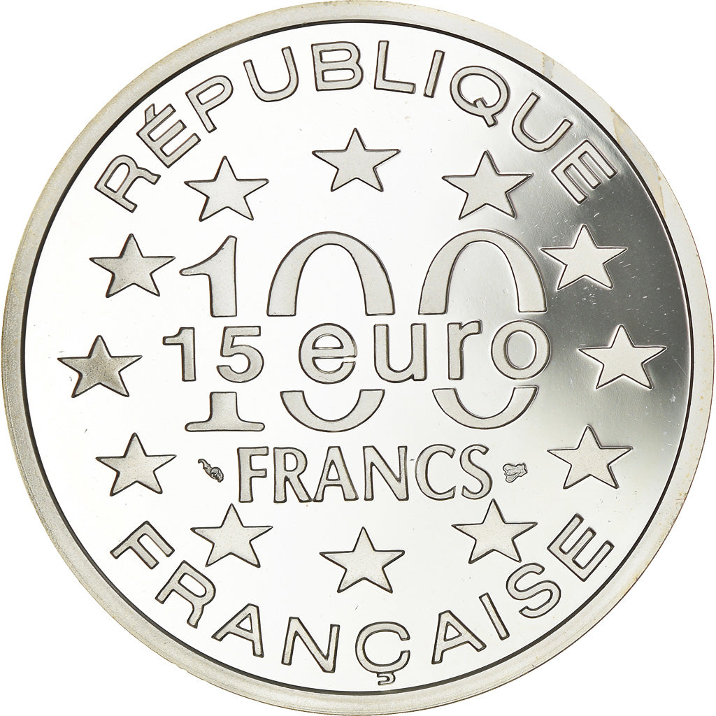Monnaie, France, La petite sirène de Copenhague, 100 Francs-15 Euro, 1997, BE
