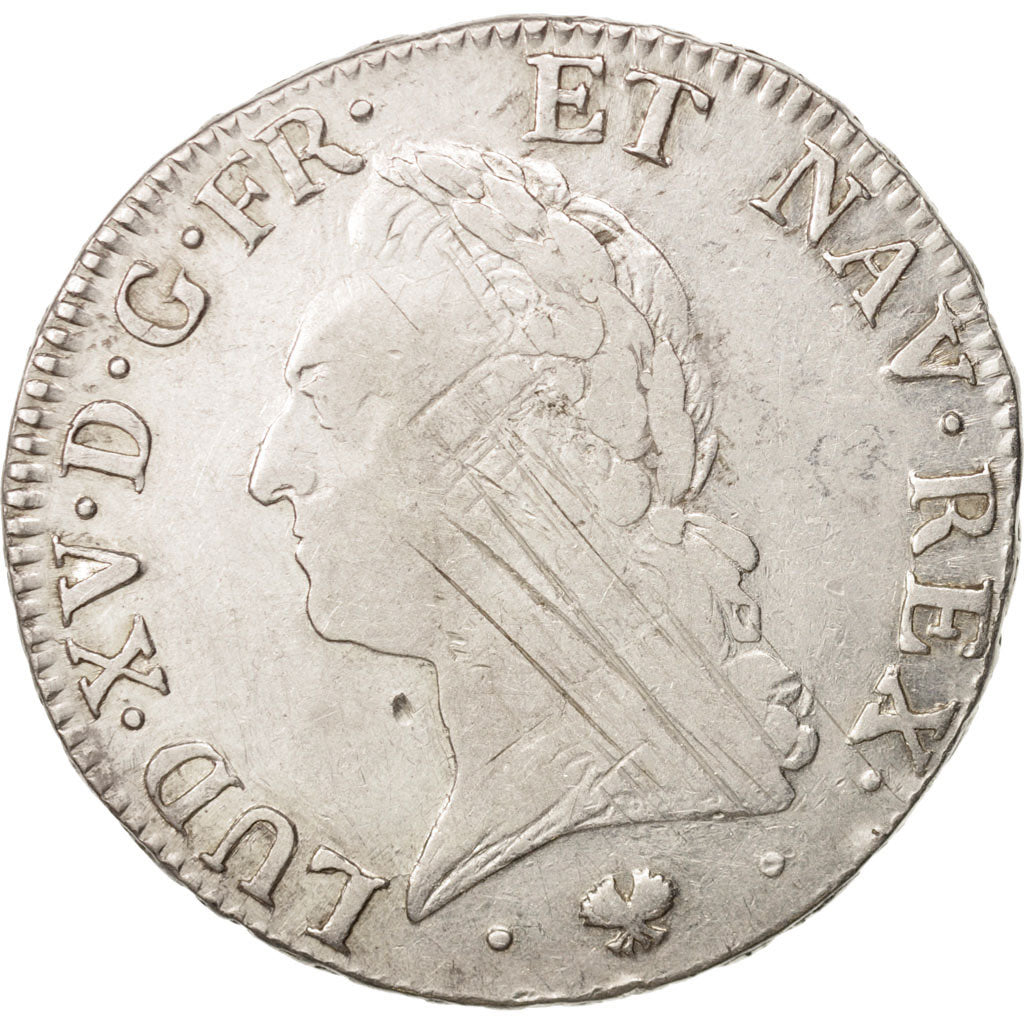 France, Louis XV, Écu à la vieille tête, Ecu, 1772, Bayonne, F(12-15), KM 551.9