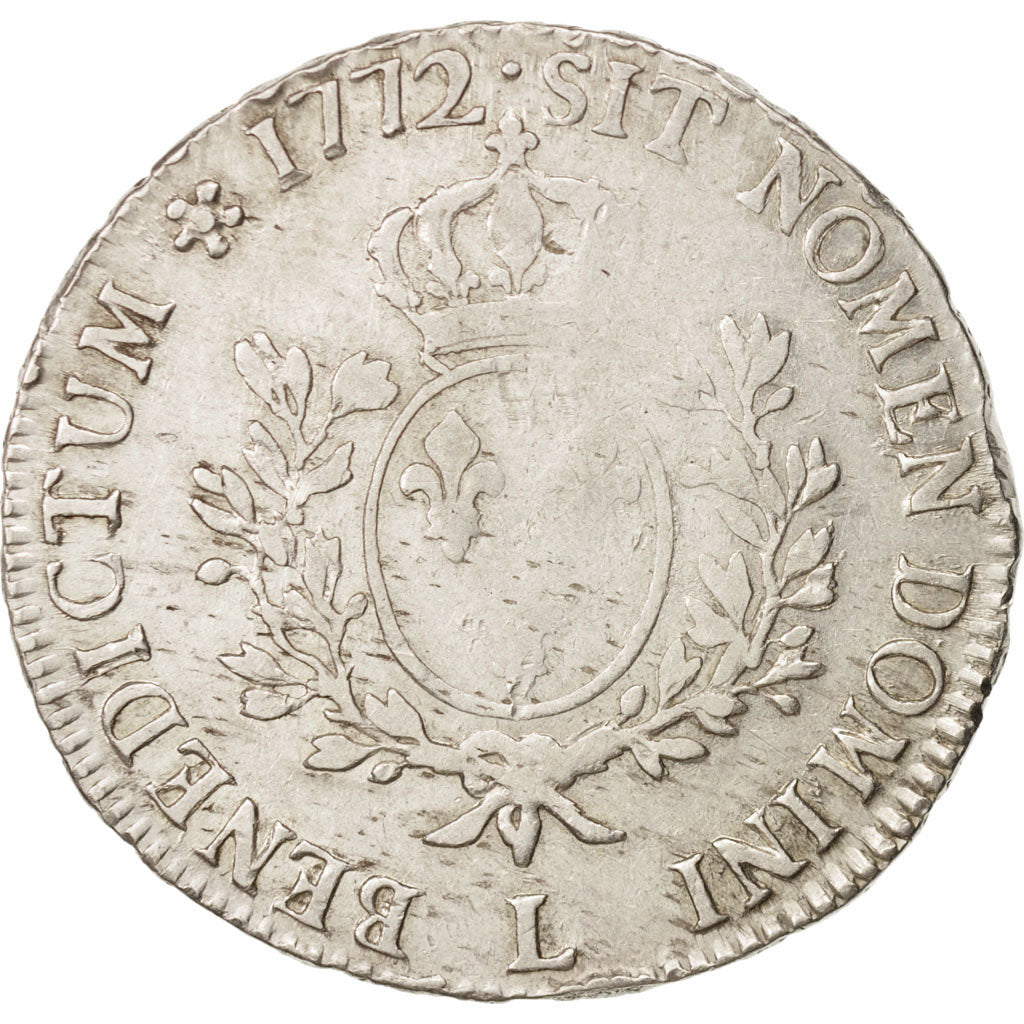 France, Louis XV, Écu à la vieille tête, Ecu, 1772, Bayonne, F(12-15), KM 551.9