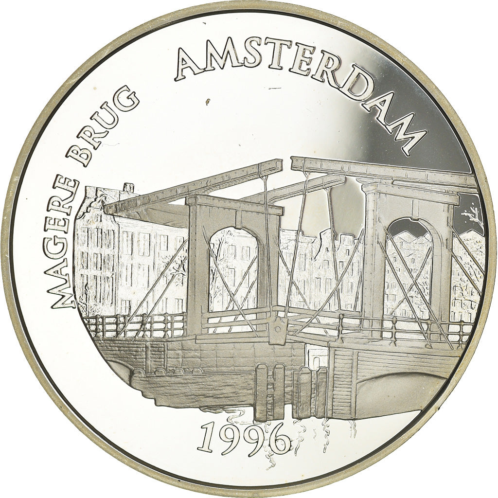 Moneta, Francja, Magere Brug, Amsterdam, 100 Francs-15 Euro, 1996, Proof