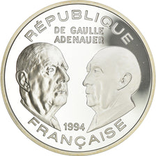 Coin, France, De Gaulle - Adenauer, 100 Francs, 1994, BE, MS(65-70), Silver