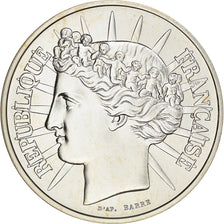 Moeda, França, Fraternité, 100 Francs, 1988, ENSAIO, MS(65-70), Prata, KM:E141
