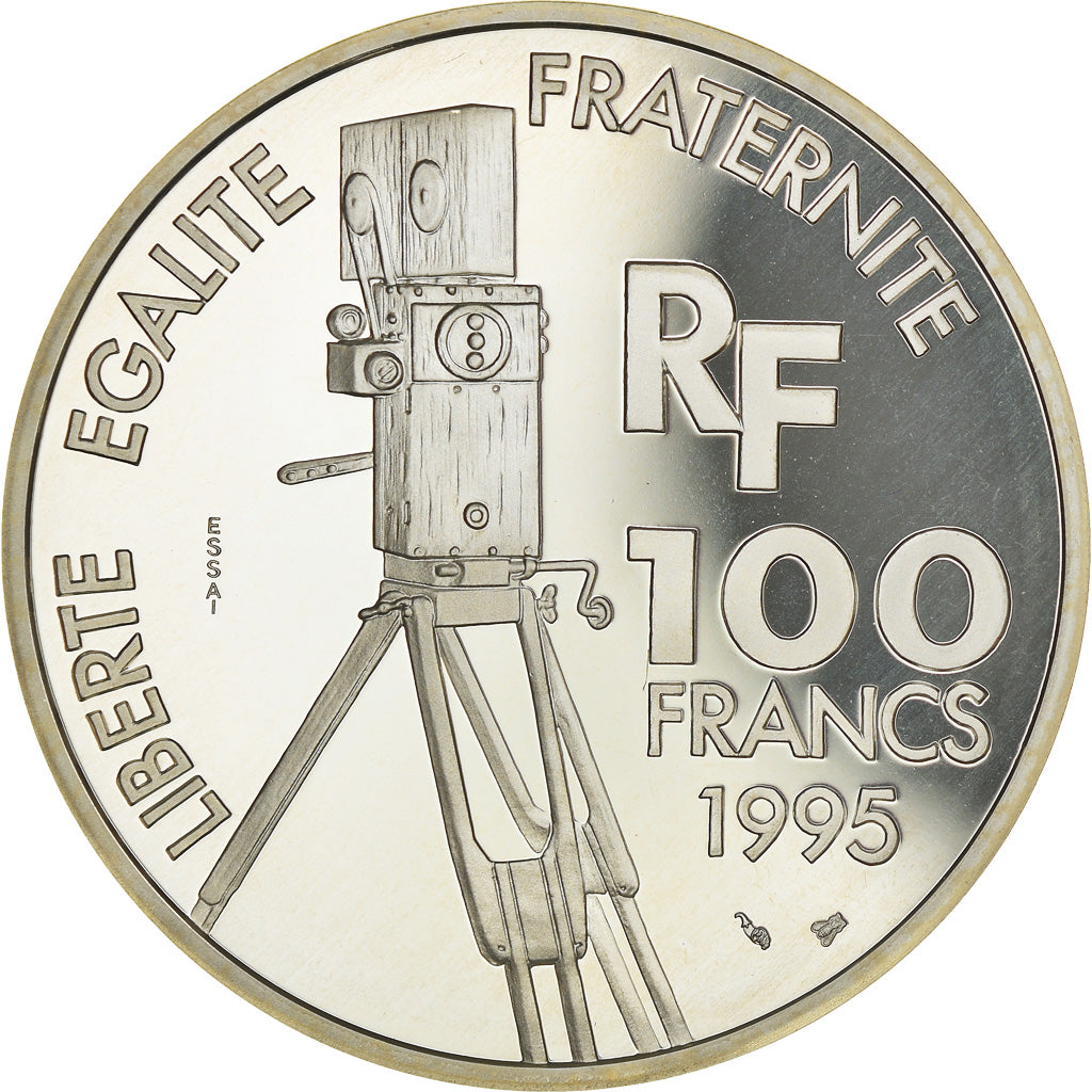 Monnaie, France, Charlie Chaplin, 100 Francs, 1995, ESSAI, FDC, Argent, KM:1076