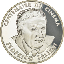 Münze, Frankreich, Federico Fellini, 100 Francs, 1995, ESSAI, STGL, Silber