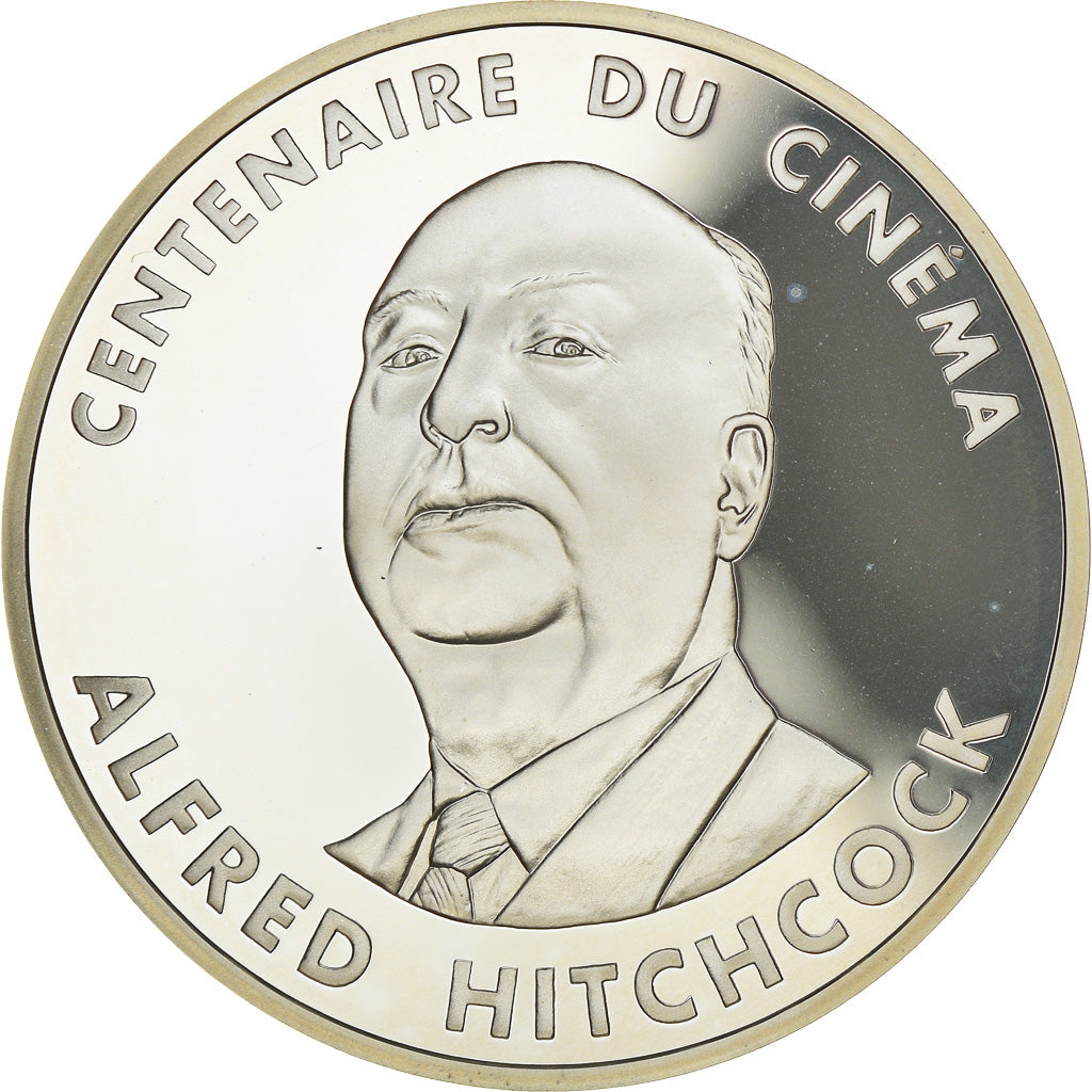Coin, France, Alfred Hitchcock, 100 Francs, 1995, ESSAI, MS(65-70), Silver