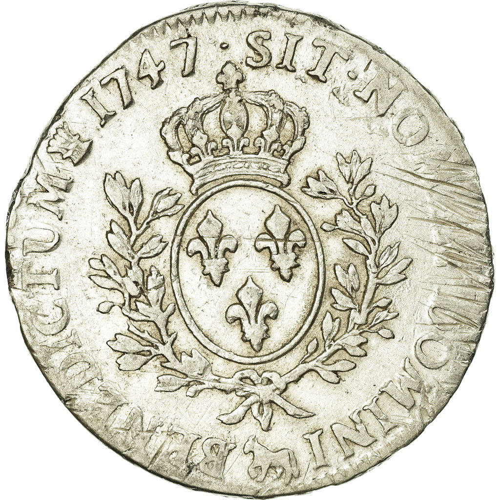 Moneta, Francia, Louis XV, Écu de Béarn au bandeau, Ecu, 1747, Pau, MB