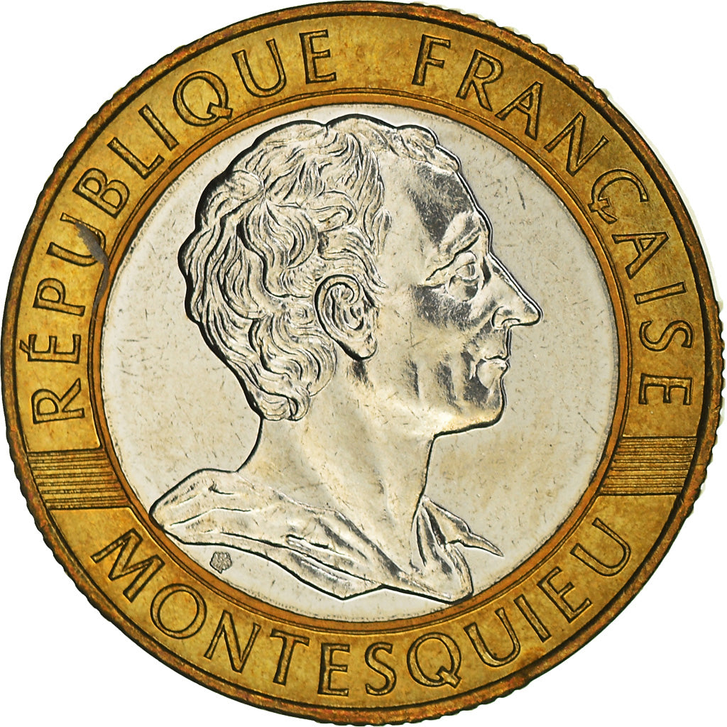 Coin, France, Montesquieu, 10 Francs, 1989, ESSAI, MS(63), Bi-Metallic, KM:E144