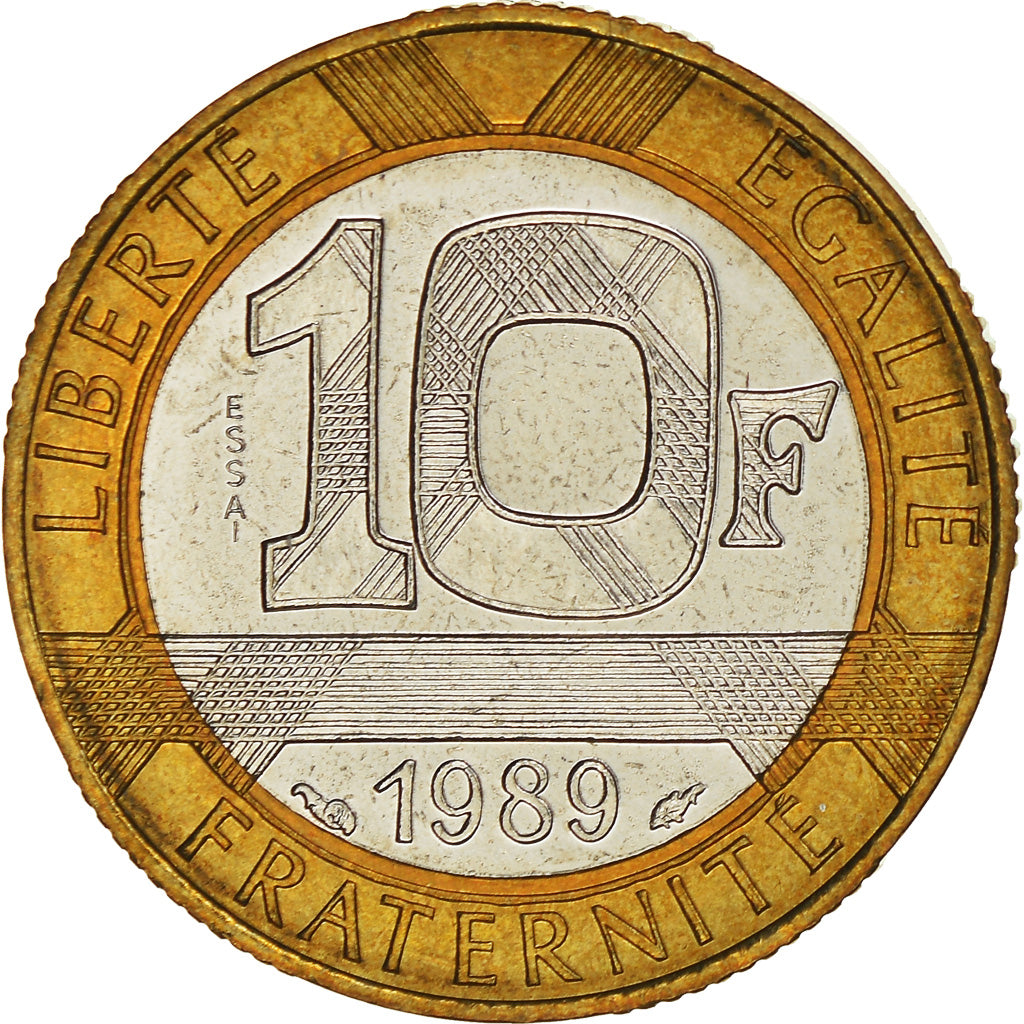 Coin, France, Montesquieu, 10 Francs, 1989, ESSAI, MS(63), Bi-Metallic, KM:E144