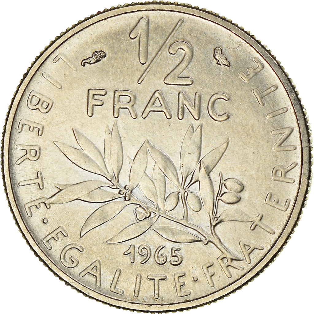 Monnaie, France, Semeuse, 1/2 Franc, 1965, ESSAI, SPL+, Nickel, Gadoury:429