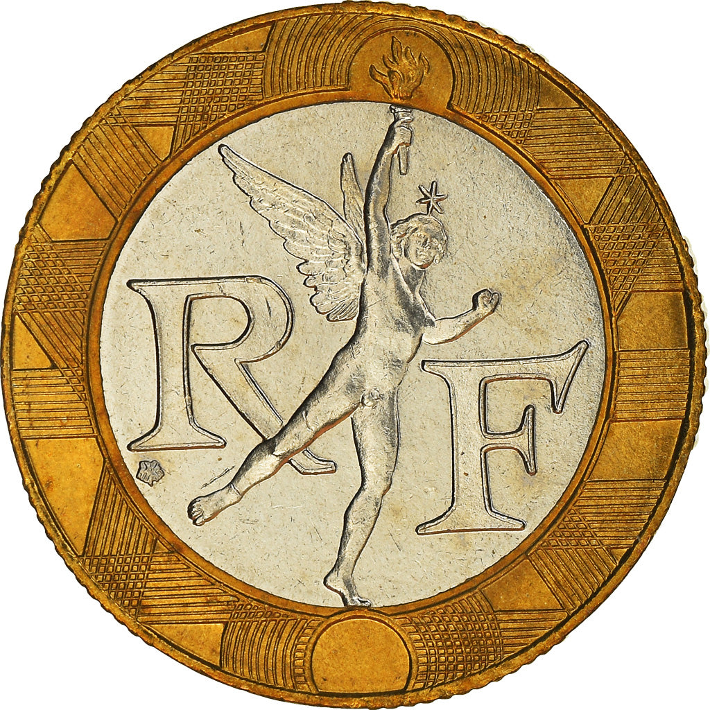 Coin, France, Génie, 10 Francs, 1995, Paris, BU, MS(64), Aluminum-Bronze