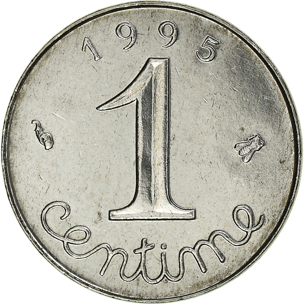 Coin, France, Épi, Centime, 1995, Paris, MS(63), Stainless Steel, KM:928