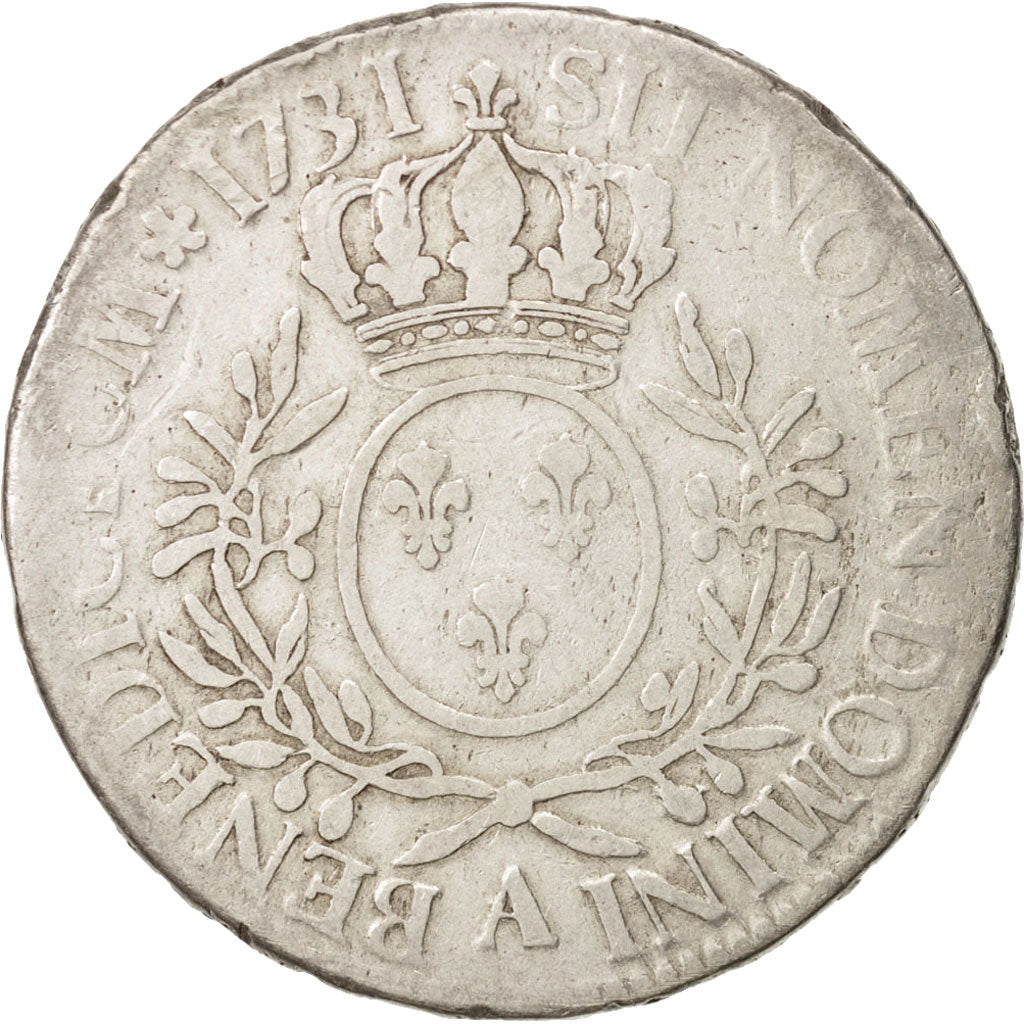 France, Louis XV, Écu aux branches d'olivier, Ecu, 1731, Paris, F(12-15),KM486.1
