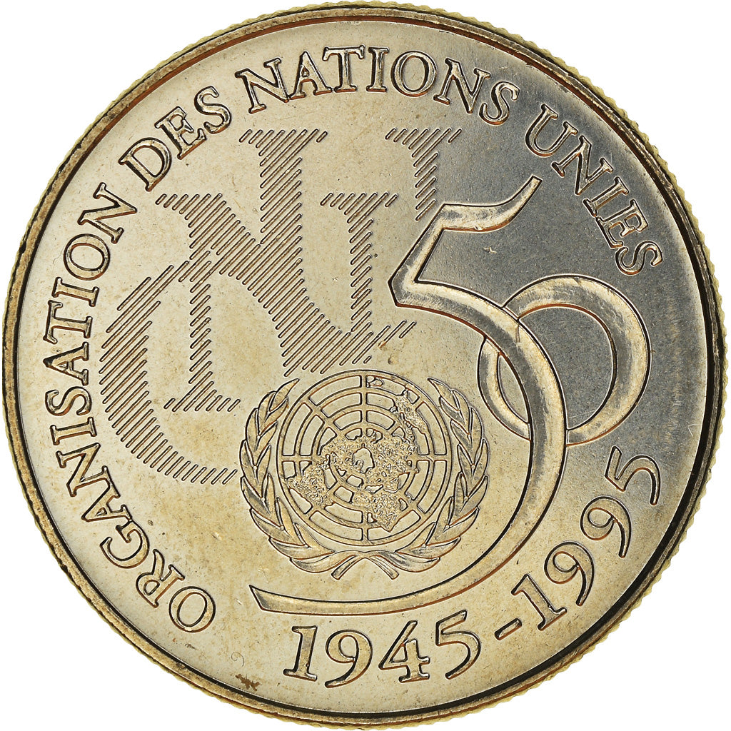 Coin, France, ONU, 5 Francs, 1995, MS(64), Nickel, Le Franc:345/1
