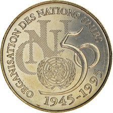 Coin, France, ONU, 5 Francs, 1995, MS(64), Nickel, Le Franc:345/1