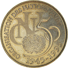 Coin, France, ONU, 5 Francs, 1995, MS(64), Nickel, Le Franc:345/1