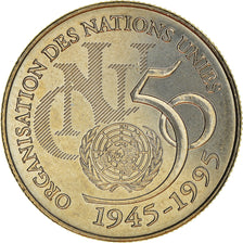 Coin, France, ONU, 5 Francs, 1995, MS(63), Nickel, Le Franc:345/1