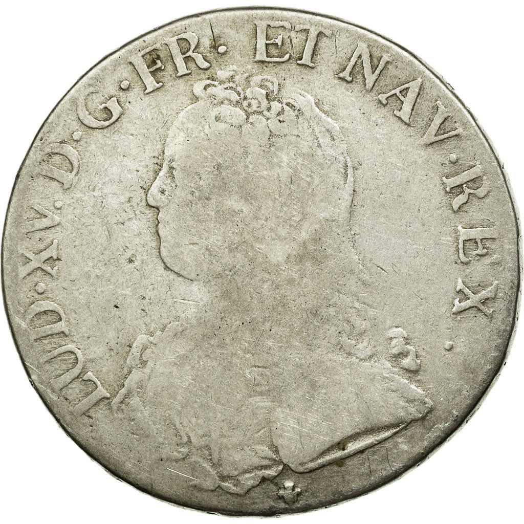 Coin, France, Louis XV, Écu aux branches d'olivier, Ecu, 1727, Bordeaux