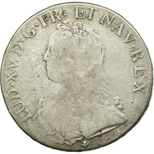 Coin, France, Louis XV, Écu aux branches d'olivier, Ecu, 1727, Bordeaux