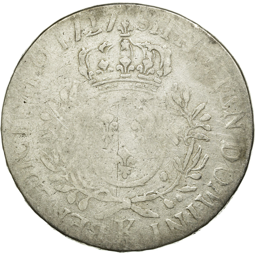 Coin, France, Louis XV, Écu aux branches d'olivier, Ecu, 1727, Bordeaux