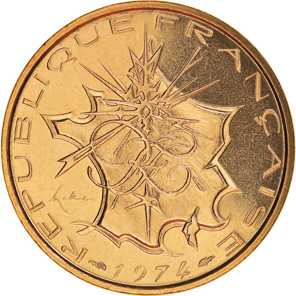 Coin, France, Mathieu, 10 Francs, 1974, Paris, ESSAI, MS(65-70), Nickel-brass