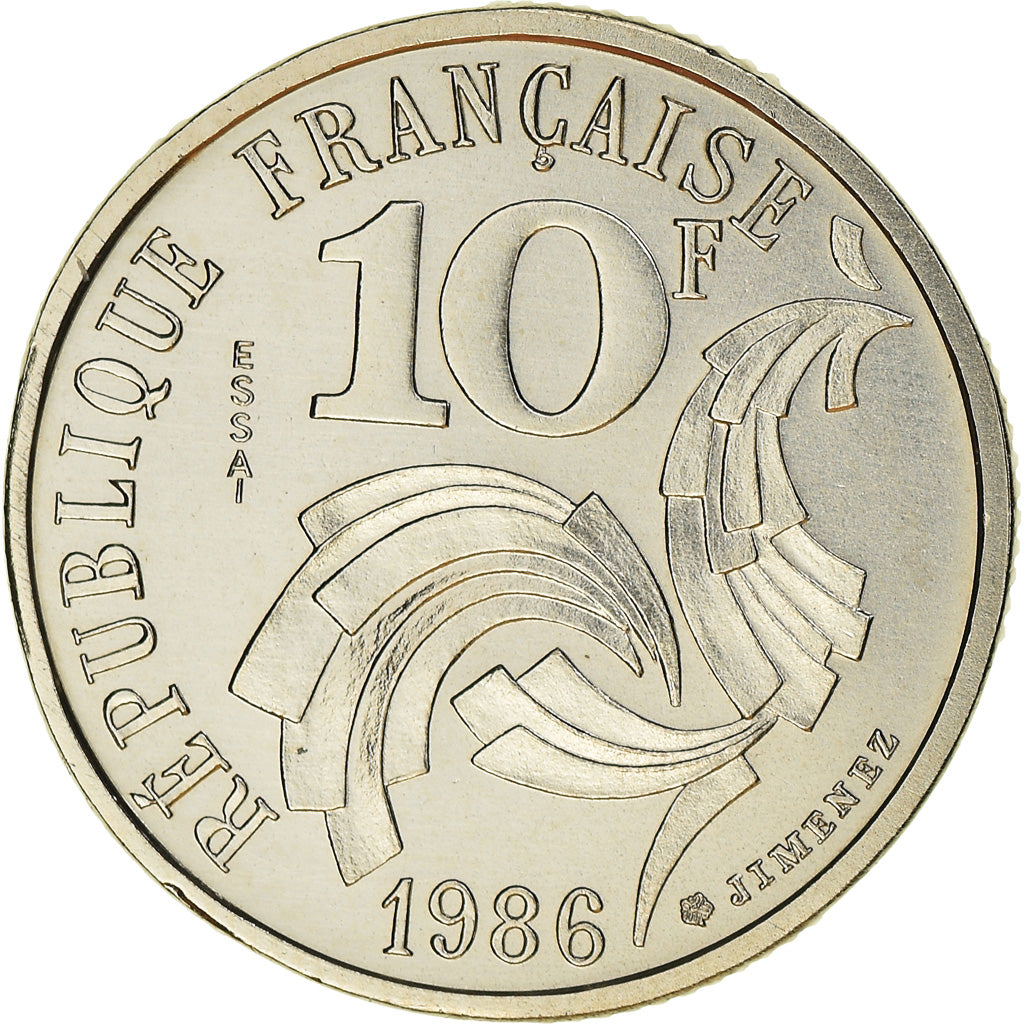 Monnaie, France, République, 10 Francs, 1986, ESSAI, FDC, Nickel, Gadoury:824