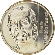 Moneda, Francia, Mendès France, 5 Francs, 1992, Paris, ESSAI, FDC, Níquel