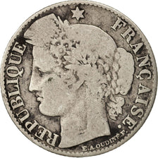 Francia, Cérès, 50 Centimes, 1873, Paris, B+, Argento, KM:834.1, Gadoury:419a