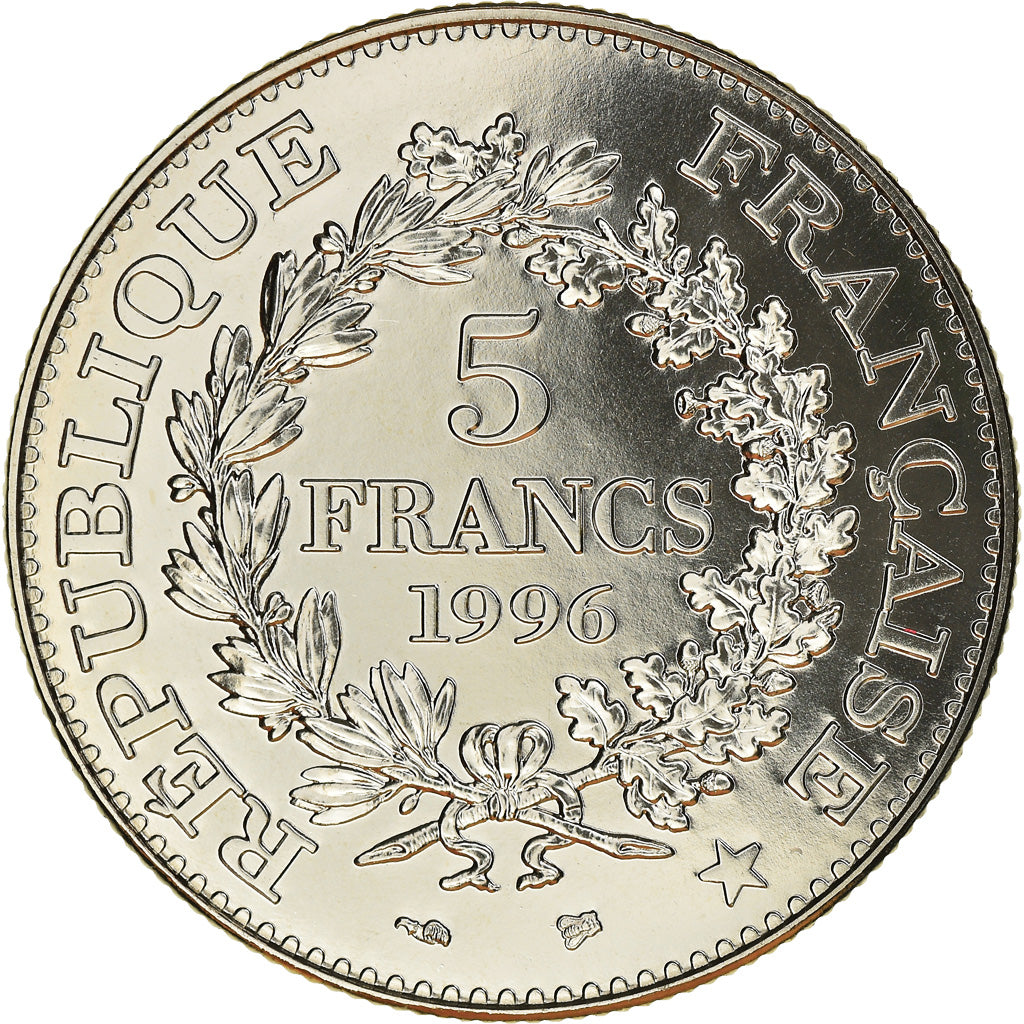 Coin, France, Hercule, 5 Francs, 1996, ESSAI, MS(65-70), Copper-Nickel Plated