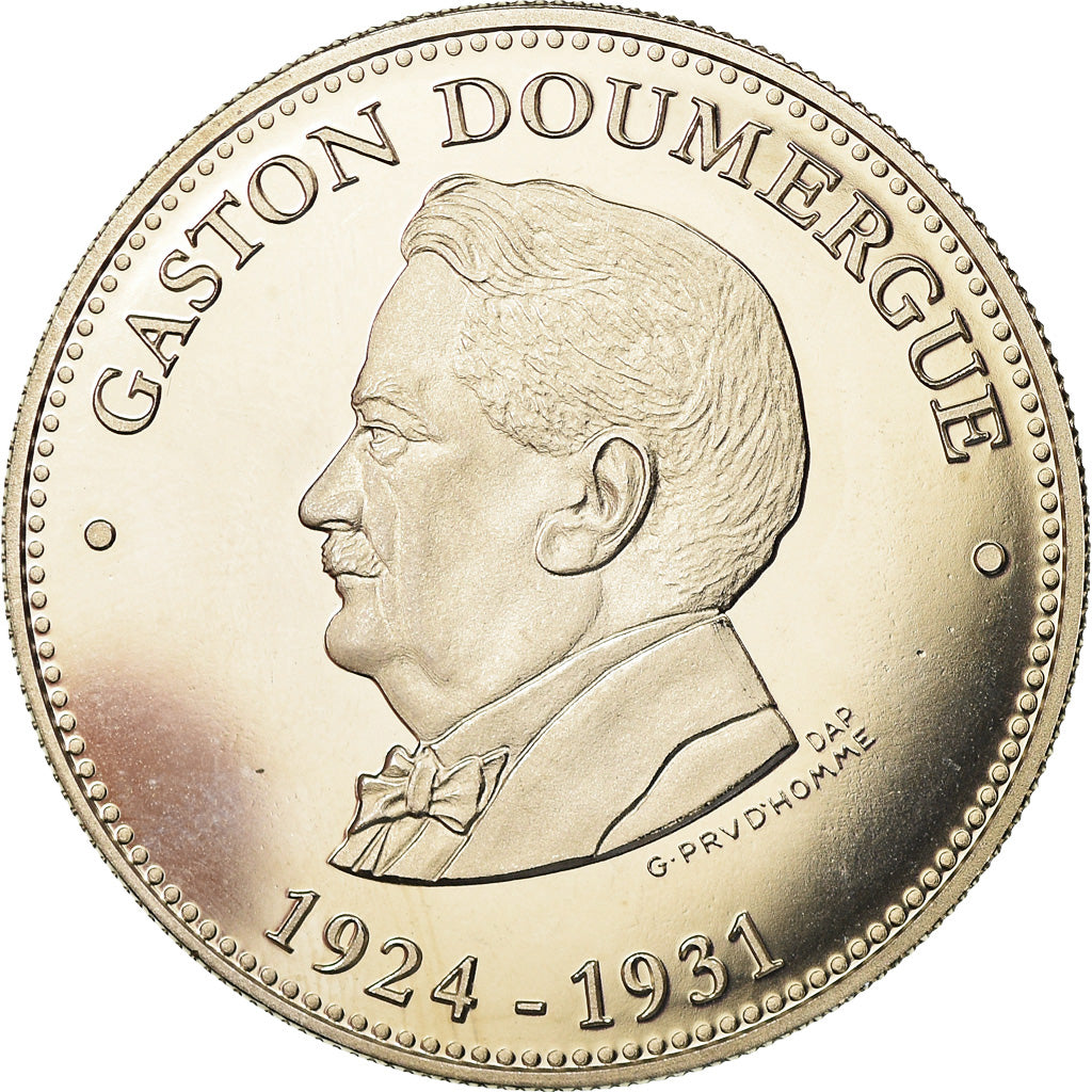 Francia, medaglia, Les Présidents de la République, Gaston Doumergue