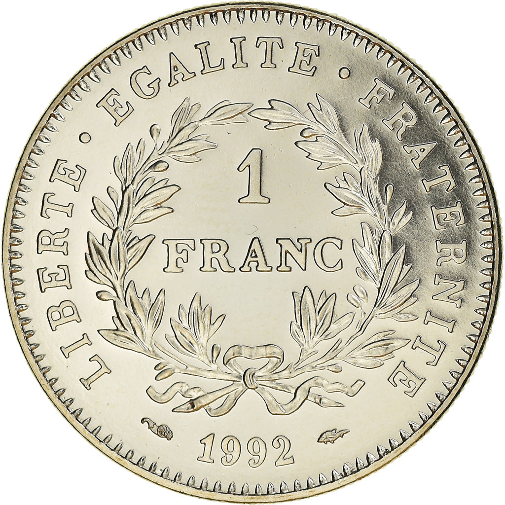 Coin, France, République, 1 Franc, 1992, Paris, ESSAI, MS(65-70), Nickel