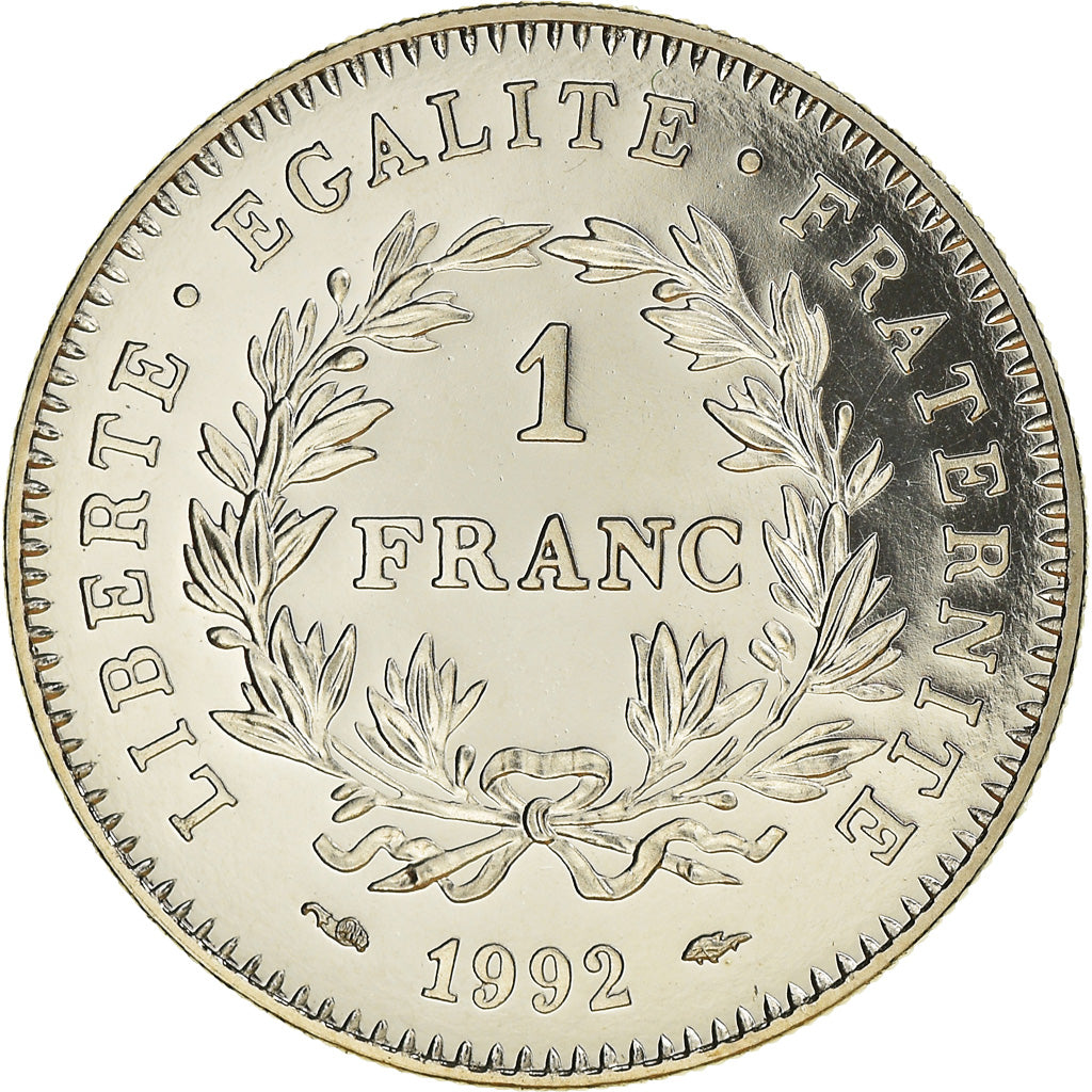Münze, Frankreich, République, 1 Franc, 1992, Paris, ESSAI, STGL, Nickel