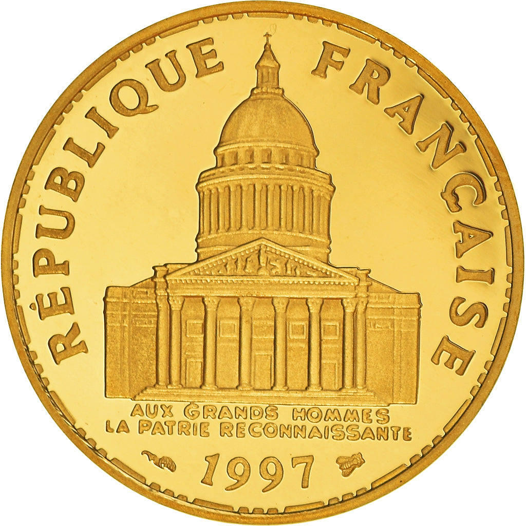Moneta, Francia, Panthéon, 100 Francs, 1997, Paris, FDC, Oro, KM:1195