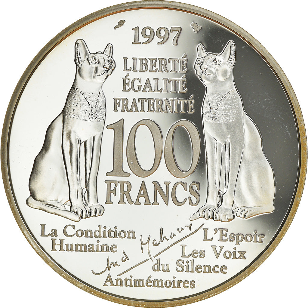 Coin, France, André Malraux, 100 Francs, 1997, Paris, Proof, MS(65-70), Silver